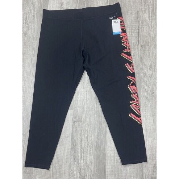 Everlast "Always Ready" Graphic Legging Pants Activewear Black Size 1X NWT - Picture 1 of 6